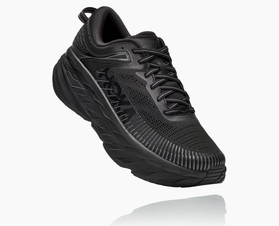 Tenis Hoka One One Hombre Negros - Bondi 7 - XRJM60734